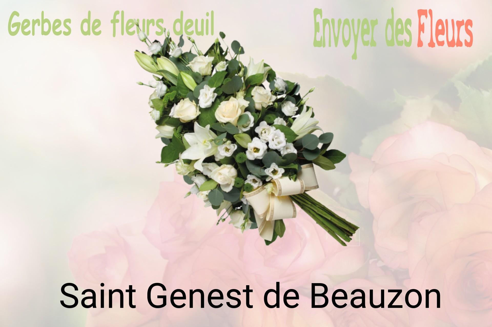 Gerbe de fleurs de deuil livrée à Saint-Genest-de-Beauzon